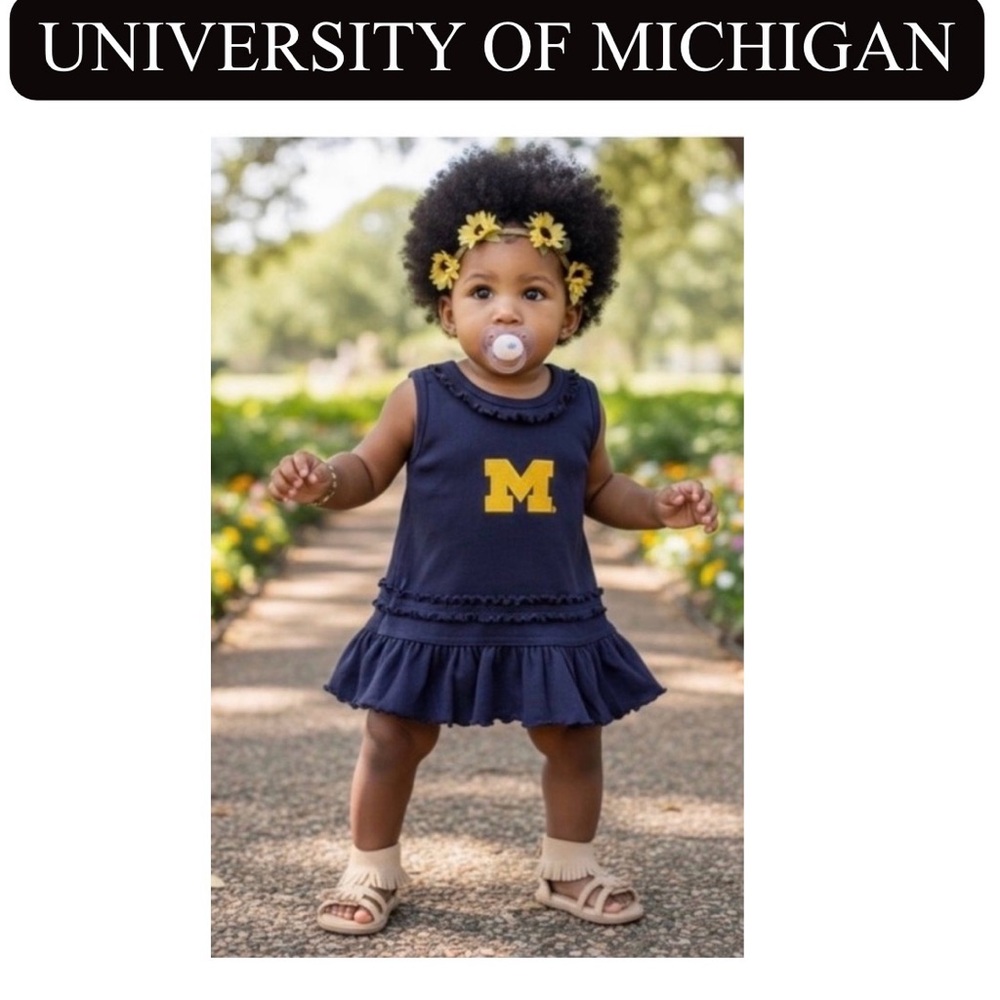 UNIVERSITY OF MICHIGAN (UofM) Maze and Blue Cheerleader Outfit, NWT
